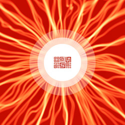 array with dynamic particles 3d technology style vector image