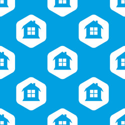 House hexagon pattern vector