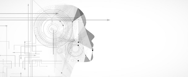 Artificial intelligence technology web background vector