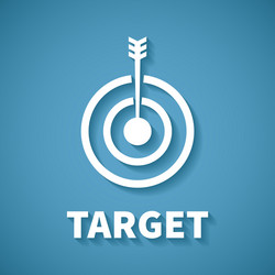 Concept of goal or target achievement with dart vector