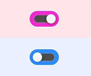 On and off toggle switch buttons modern devices vector