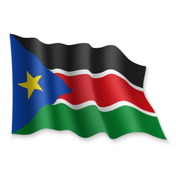 Realistic South Sudan Flag Vector Image