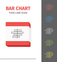 Simple line stroked chart or graph icon vector