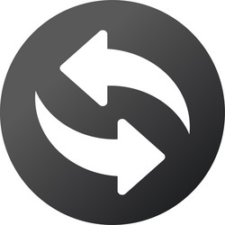 refresh reload isolated flat web mobile icon vector image
