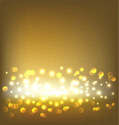 Golden elegant abstract background with bokeh vector