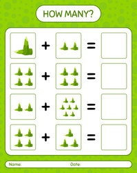 how many counting game with bamboo shoot vector image