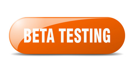 Beta testing button sign key push vector