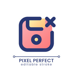 cancel saving pixel perfect gradient fill ui icon vector image