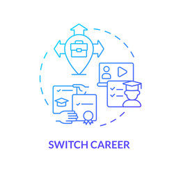 2d gradient linear switch career icon concept vector