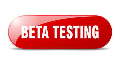 beta testing button sign key push vector image