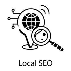 data networking linear icon vector image