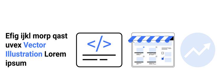 online storefront with code integration and growth vector image