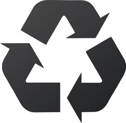 Recycle sign three arrow triangle icon reuse vector