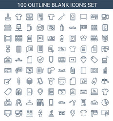 100 blank icons vector