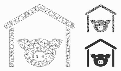 Pig farm mesh network model and triangle vector