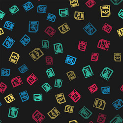 Set line mp3 file document wav php and jpg vector