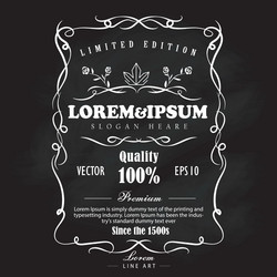 Vintage Blackboard Label Frame Vector Image