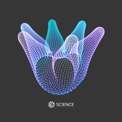 3d connection structure futuristic technology vector image