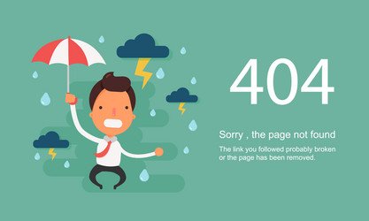 404 Error Page Template - Oops! vector image