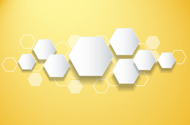 Abstract bee hive hexagon and space background vector