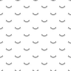 Closed eyes seamless pattern minimal design print vector