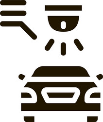 video security car icon glyph vector