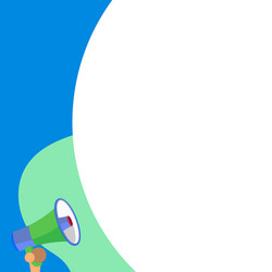 half part blank huge balloon empty text with small vector image