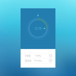 Ui clock for web and mobile applications vector