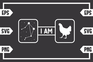 Libra star sign and hen vector