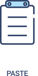 Paste concept 2 colored icon simple line element vector
