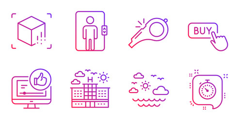 Travel sea augmented reality and like video icons vector