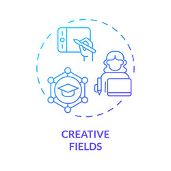 2d gradient thin linear icon creative fields vector image