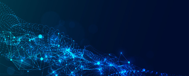 abstract plexus background glowing particles vector image