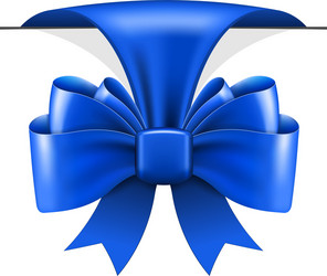 Big blue bow Royalty Free Vector Image - VectorStock