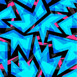 Neon geometric seamless pattern Royalty Free Vector Image