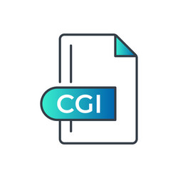 Cgi file format icon extension gradient vector