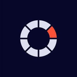 circular loading icon with progress indicated vector image