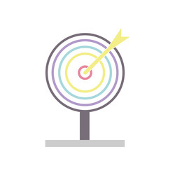 colored aim target game icon vector