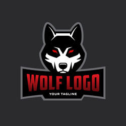 Aggressive Wolf Mascot Logo Vector Image
