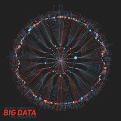 Complex Data Network Visualization vector image