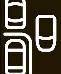 parking help system icon glyph vector