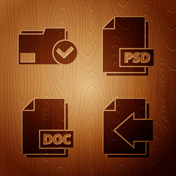 set next page arrow document folder and check vector image