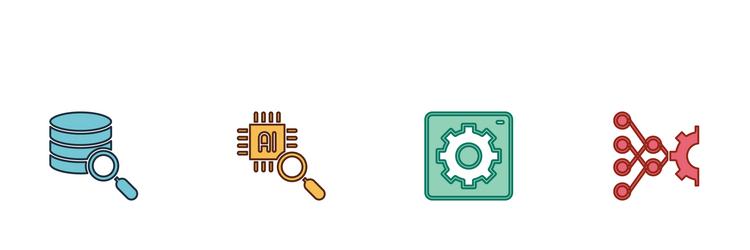 set server processor cpu computer api interface vector image