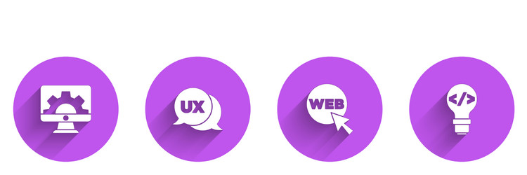 Set web development ui or ux design and graphic vector