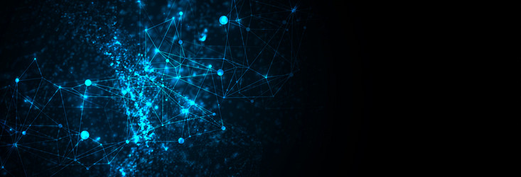 abstract plexus background glowing particles vector image