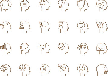 Set man thinking Royalty Free Vector Image - VectorStock