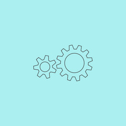 Two gears icon Royalty Free Vector Image - VectorStock