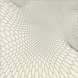 abstract 3d illuminated distorted mesh sphere vector image