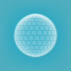 bubble shield ball with hexagon pattern plates vector image