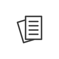 document icon an image of two a4 sheets one vector image